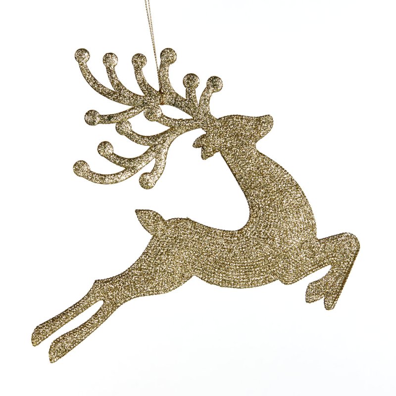Елочная игрушка олень золотой