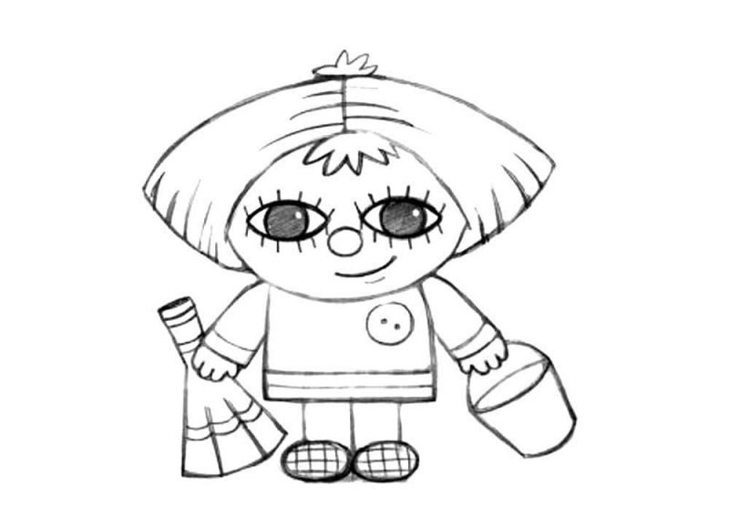 Домовенок Кузька раскраски для детей