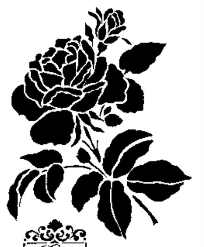 Трафарет "розы"
