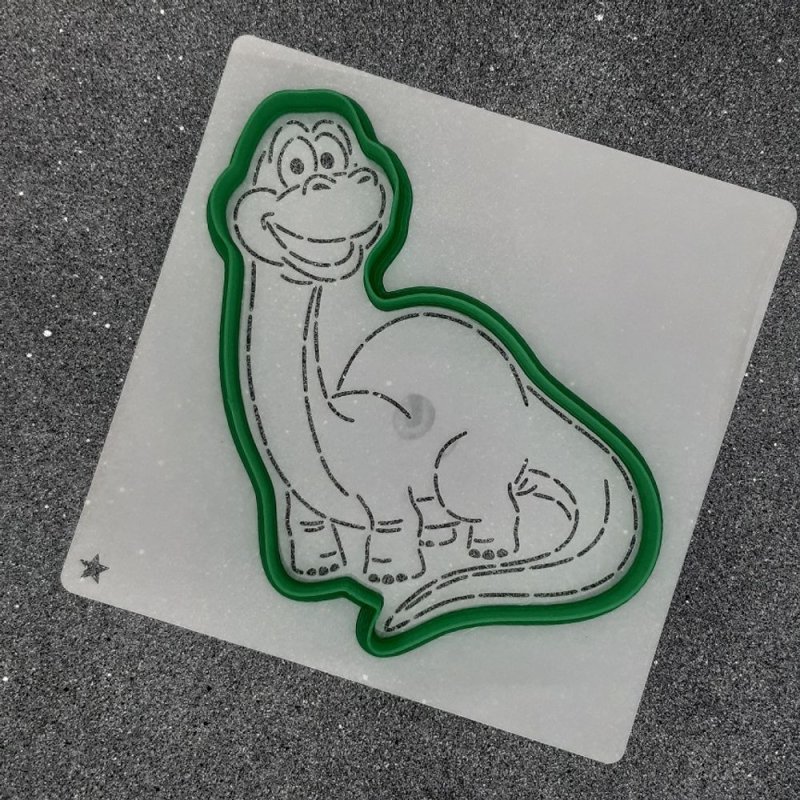 Трафарет динозавра для пряника