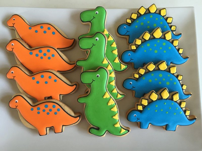 Имбирные пряники динозавры