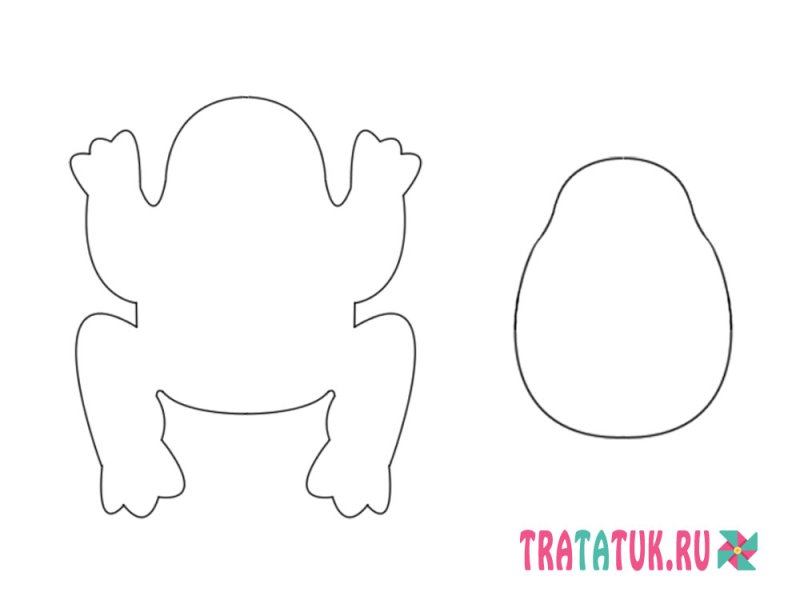 Трафарет Жабы для вырезания