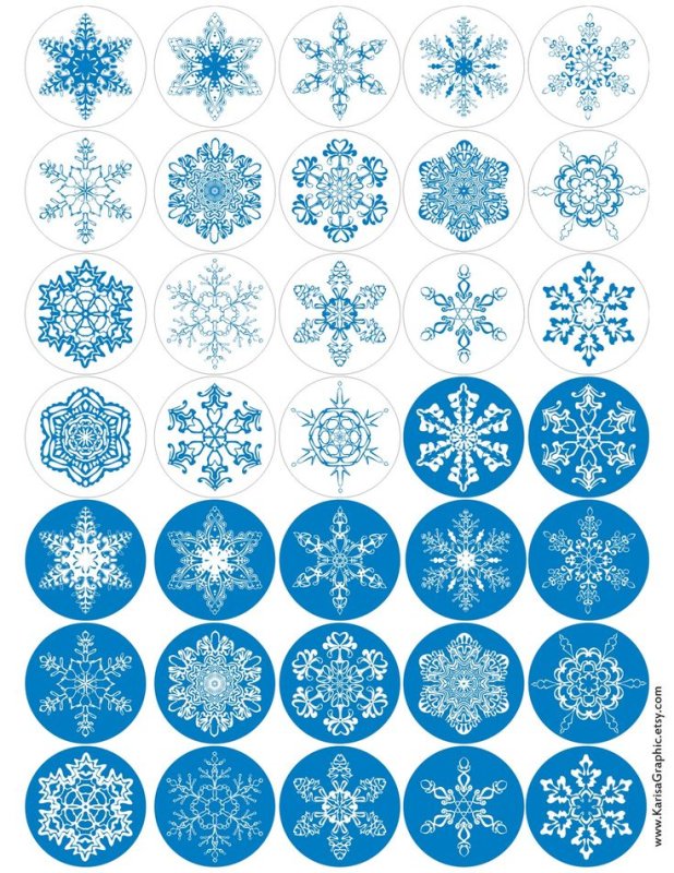 Наклейка - снежинки