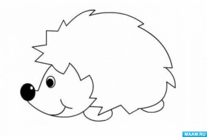 Ёжик шаблон для аппликации