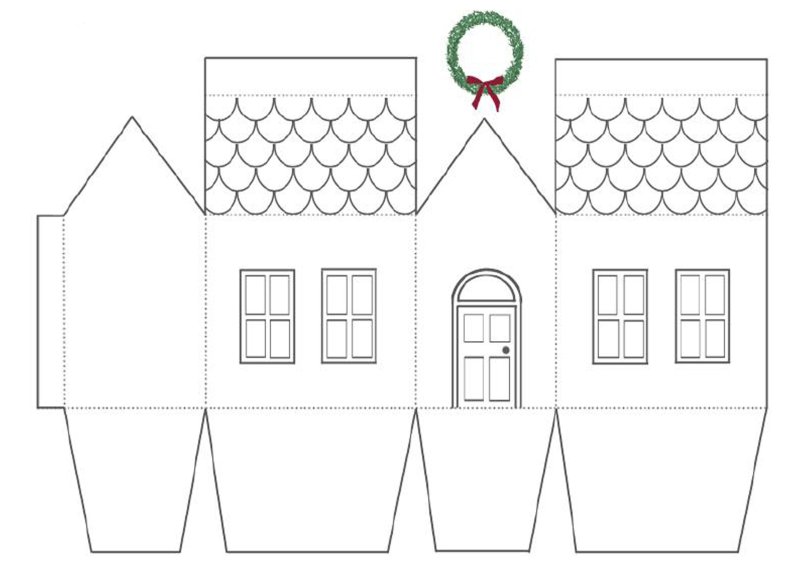 Развертка бумажного домика