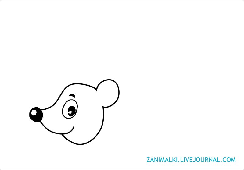 Раскраска Ёжик без иголок для малышей