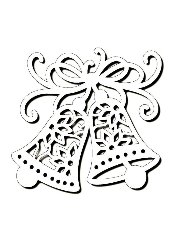 Новогодние украшения на окна колокольчики