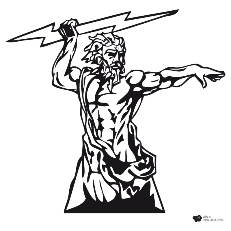 Древнегреческий Бог для срисовки Зевс