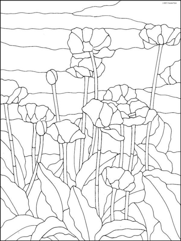 Контуры для витража на стекле