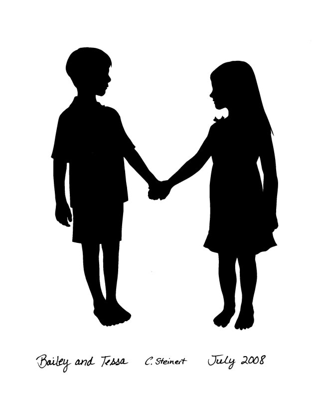 Черный силуэт ребенка