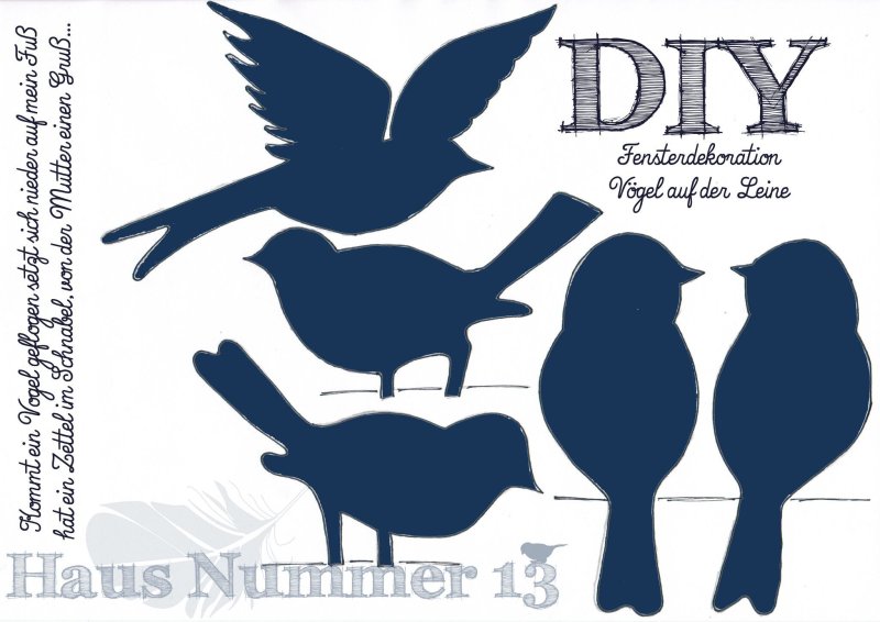 Трафарет птицы