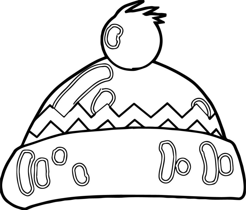 Шапка рисунок для детей раскраска