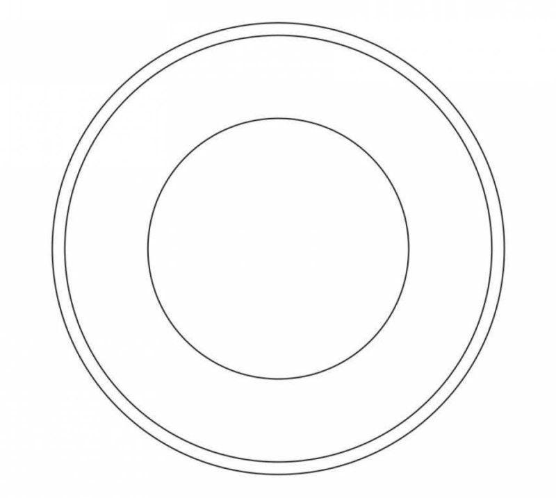 Тарелка раскраска для детей