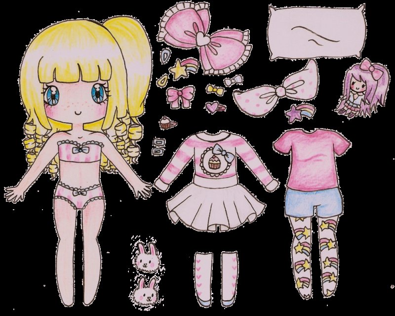 Бумажные куклы с одеждой