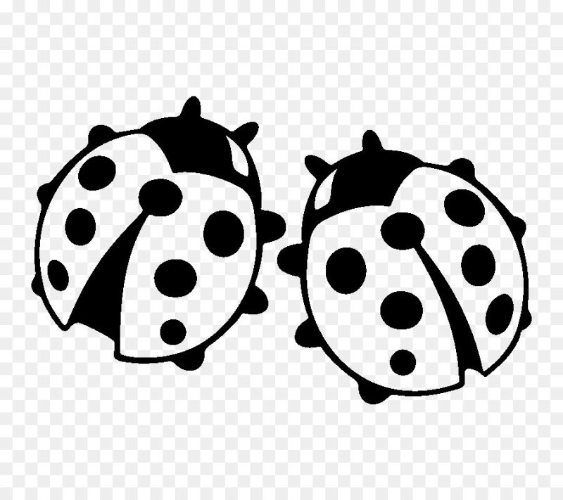 Божья коровка трафарет для детей