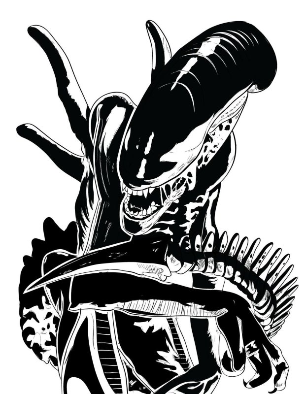 Чужой Ксеноморф вектор