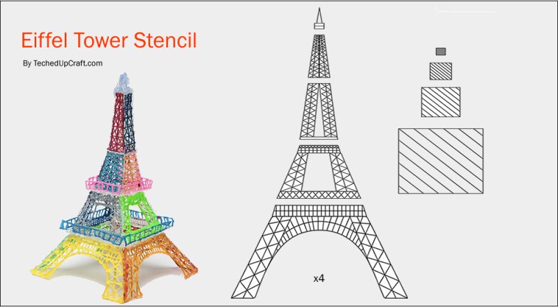 Эйфелева башня 3д ручкой