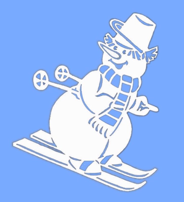 Снеговик на окно