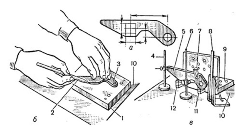 Слесарное дело разметка по шаблону и чертежу