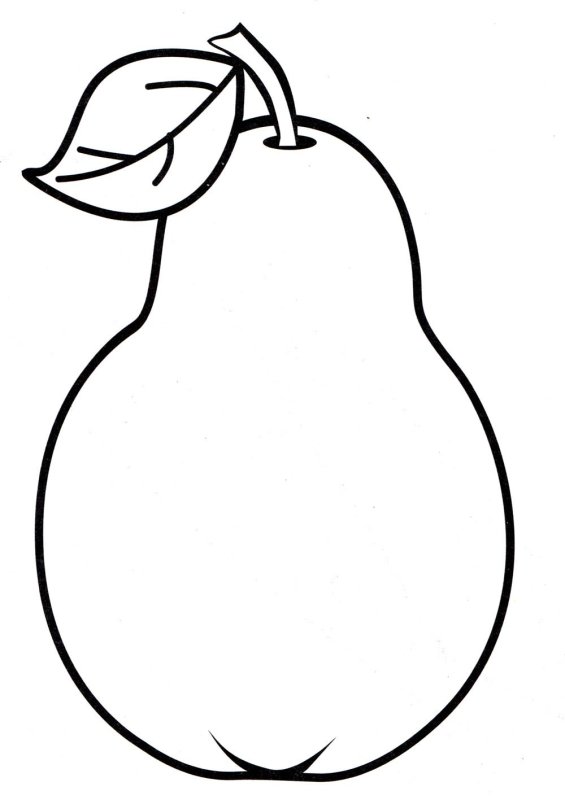 Груша трафарет