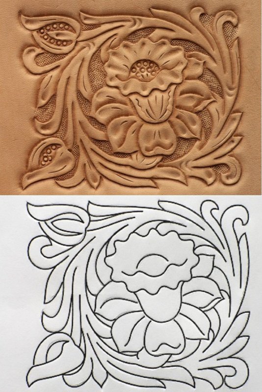 Тиснение Шеридан на коже эскизы