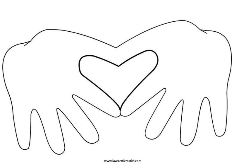 Трафарет детской ладошки