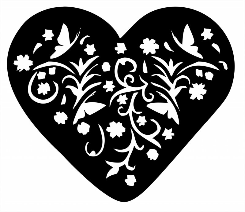 Трафарет сердечки