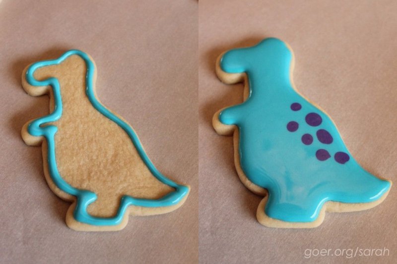 Имбирное печенье динозавр