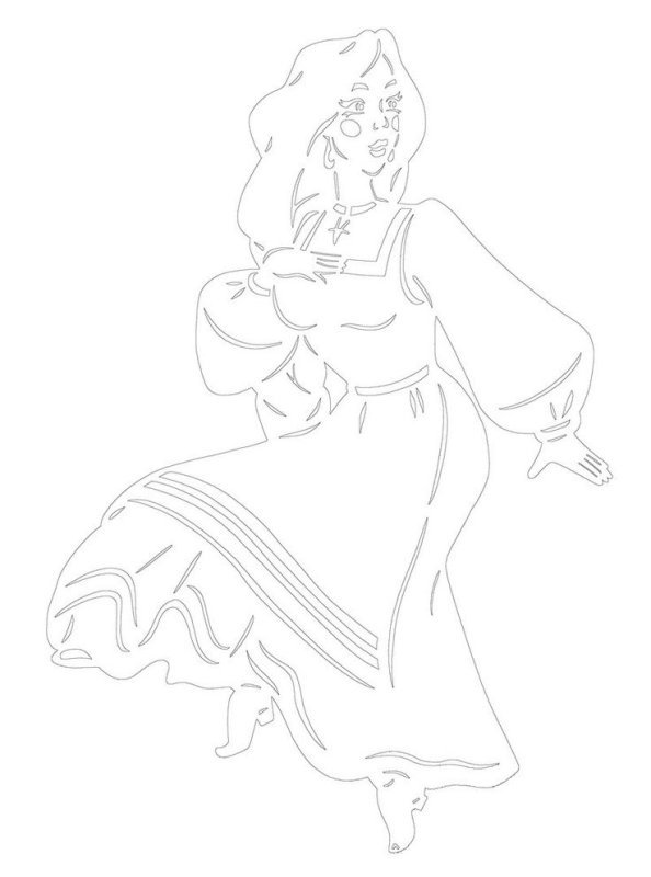 Раскраска три богатыря жены