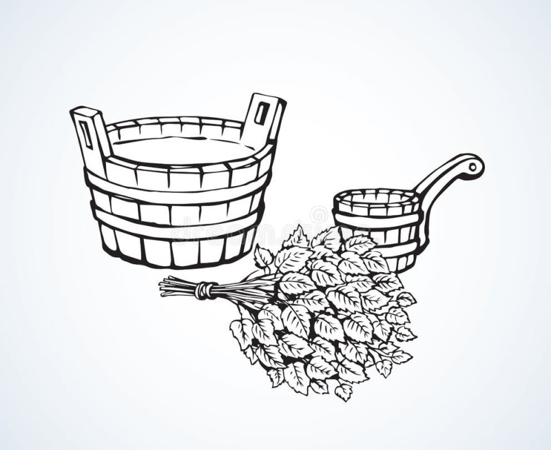 Банный веник дубовый вектор