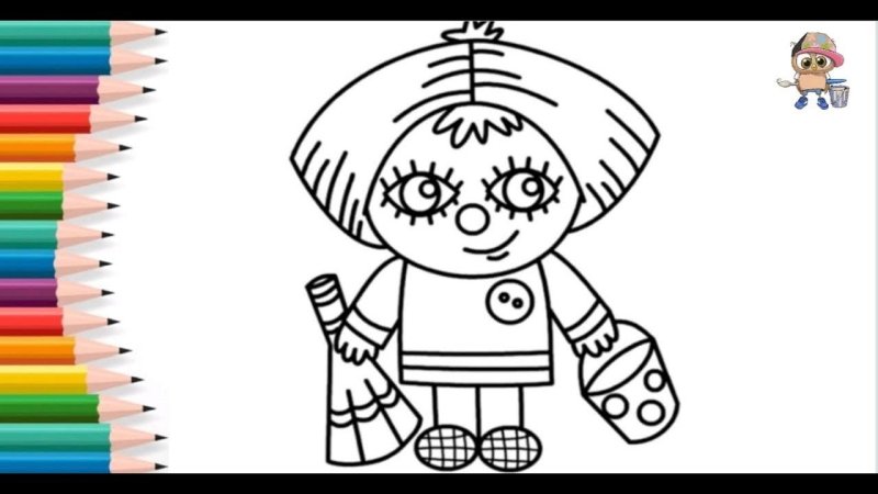 Домовёнок Кузя раскраска для детей