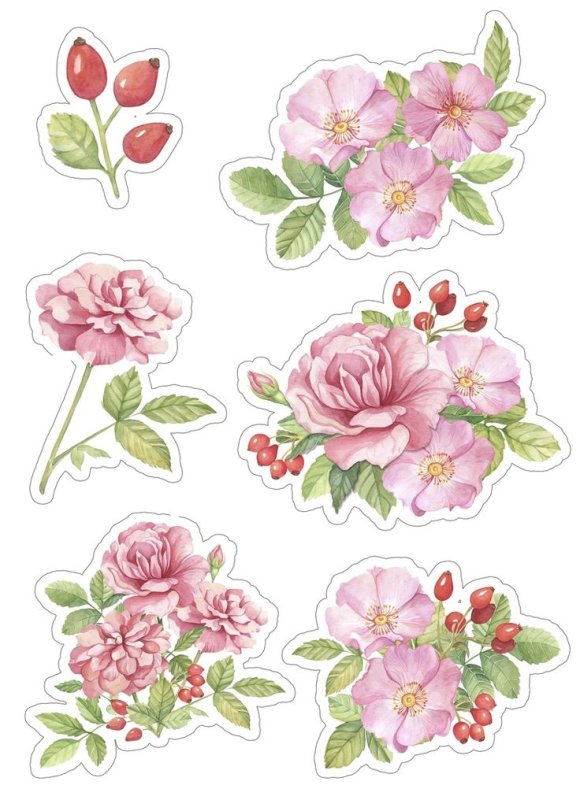 Наклейки - цветочки