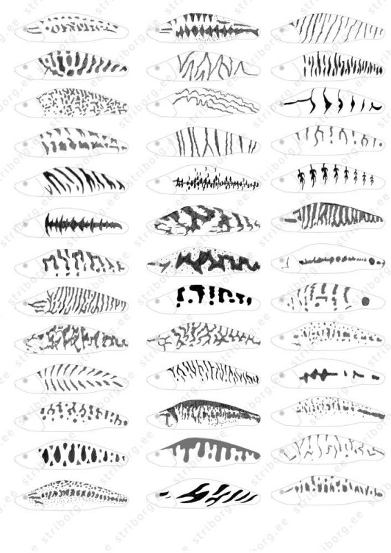 Шаблоны воблеров для печати