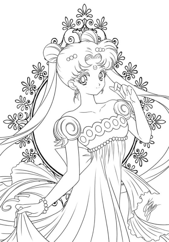 Sailor Moon раскраска