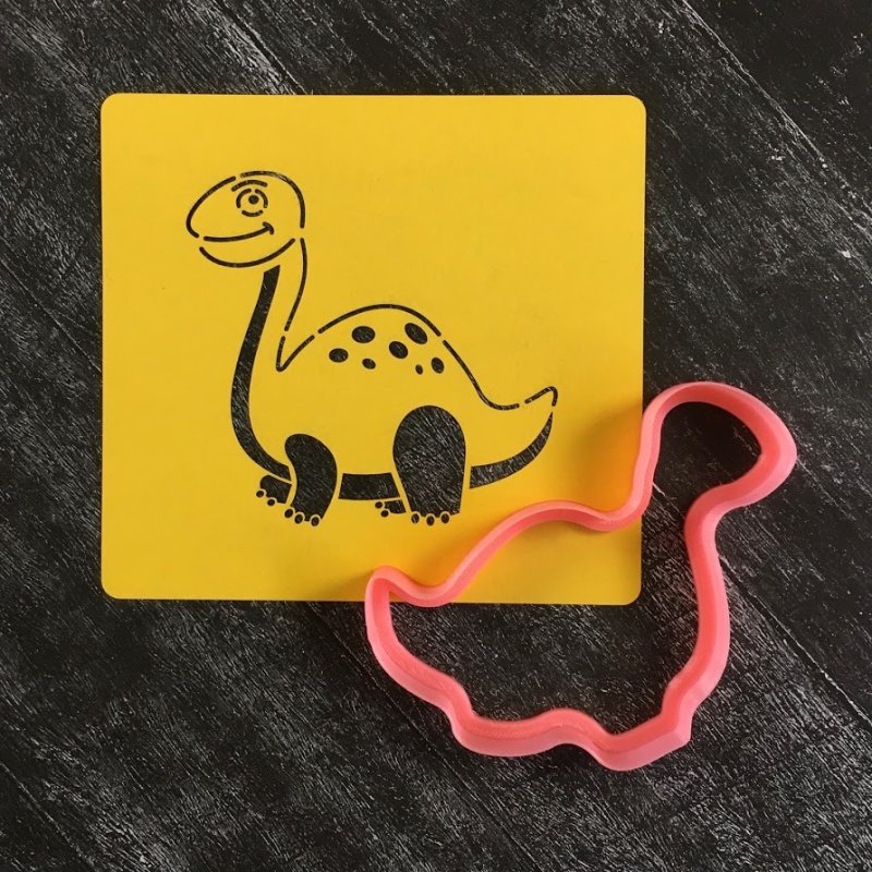 Имбирные пряники динозавры трафареты