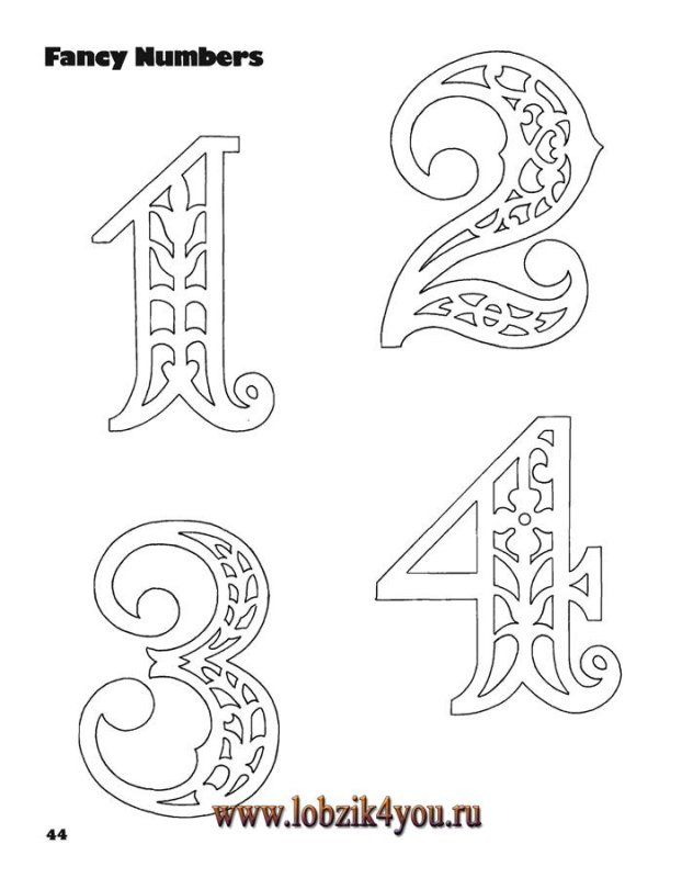 Красивые резные цифры