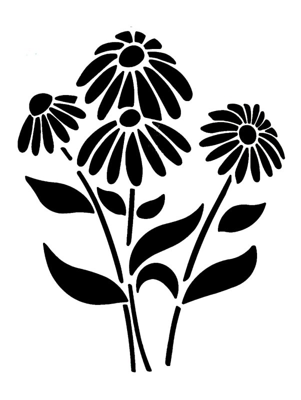 Ромашка трафарет