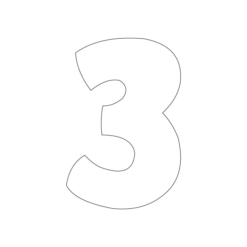 Трафарет цифр 2 и 3 для вырезания