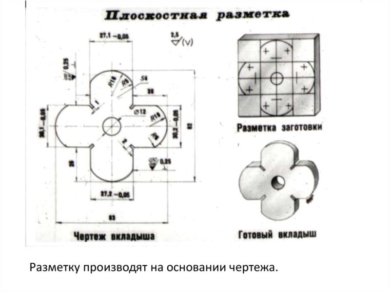 Плоскостная разметка деталей