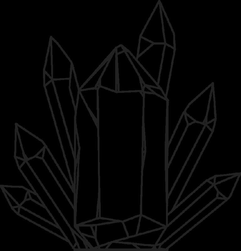 Кристалл карандашом