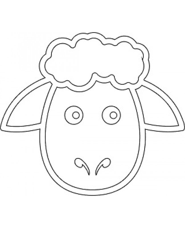 Трафарет голова овечки