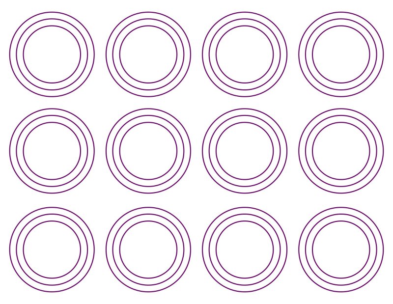 Трафарет для макаронс 3 см