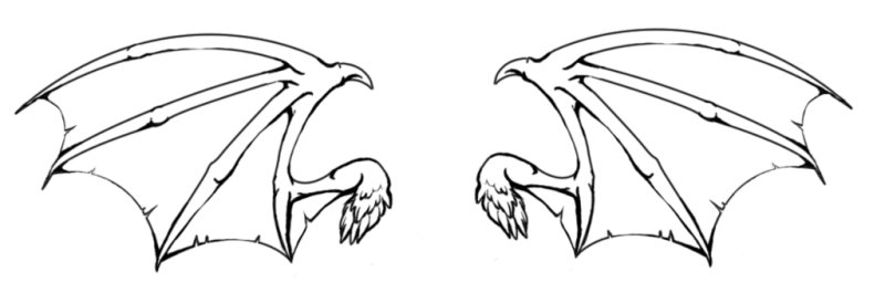 Крылья дракона для вырезания