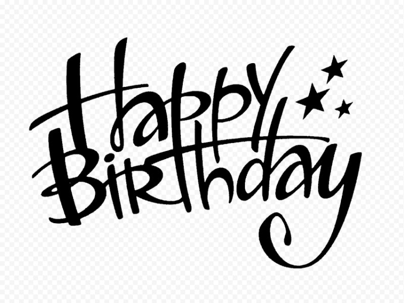 Happy Birthday надпись красивая