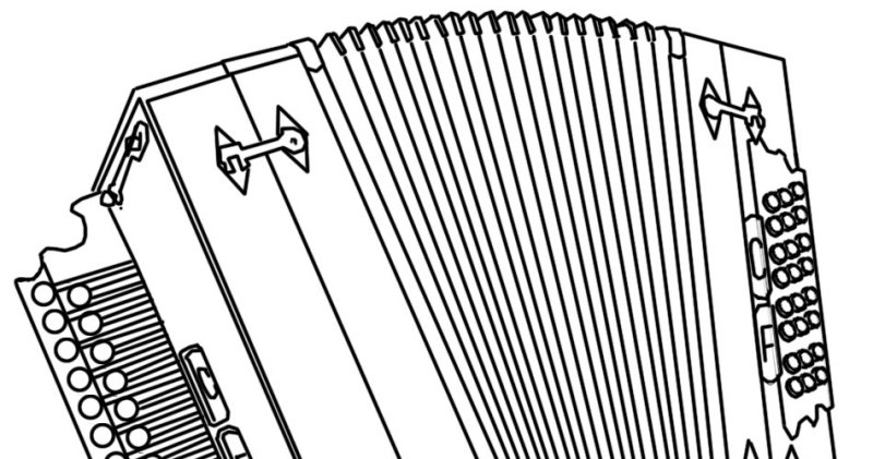 Гармошка раскраска