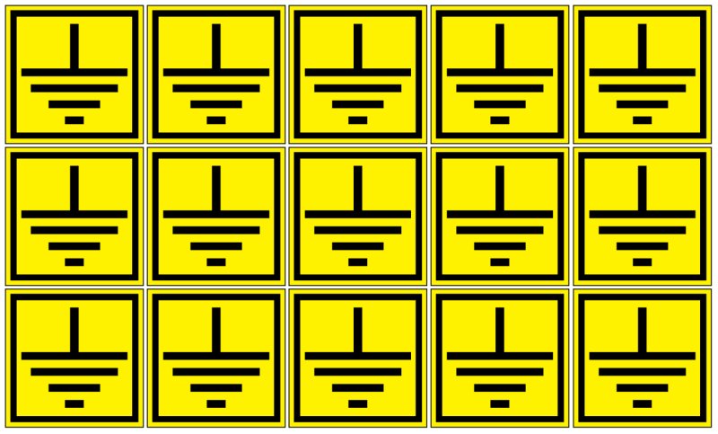 Знак заземления 30х30 IEK арт.4476э
