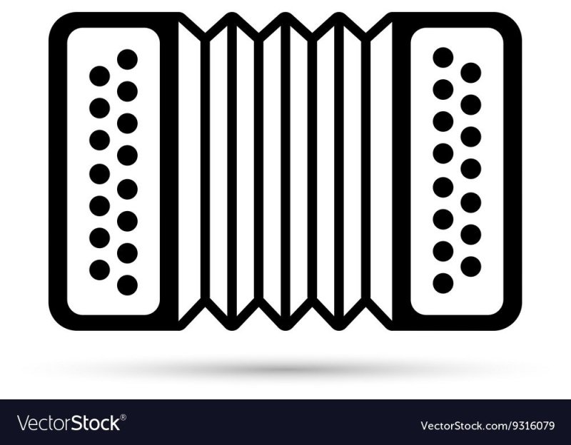 Нарисовать гармонь