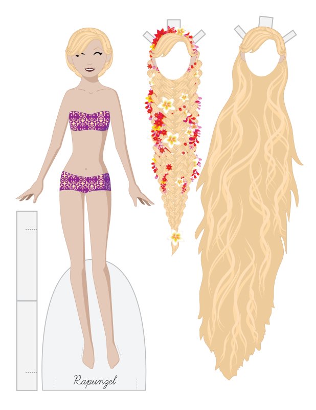 Кукла картонная с одеждой