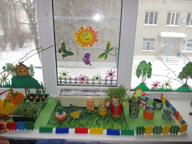 Огород на подоконнике в детском саду