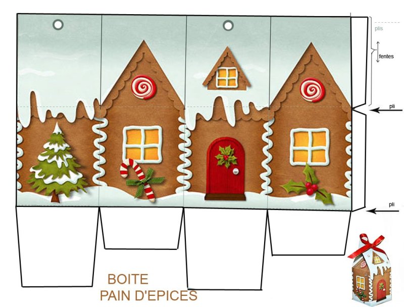 Развертка бумажного домика